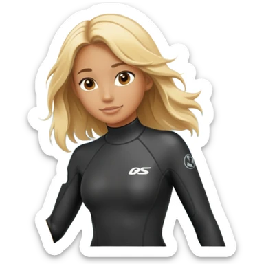 Surfer girl sticker