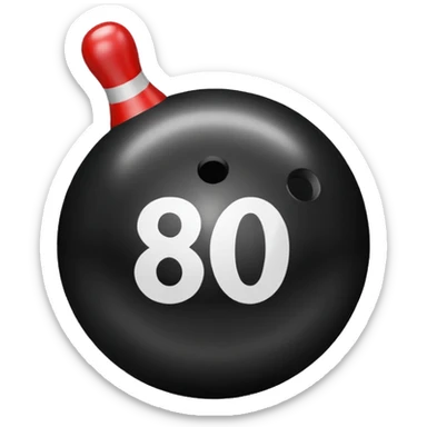 Bowling ball with 800 on it sticker