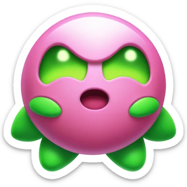 Radioactive Kirby sticker