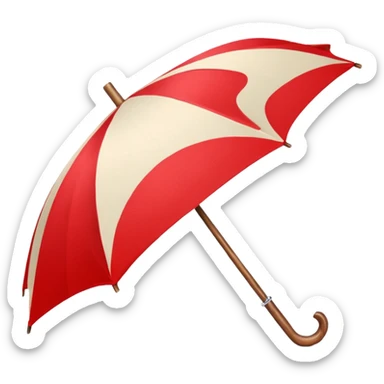 red summer umbrella sticker