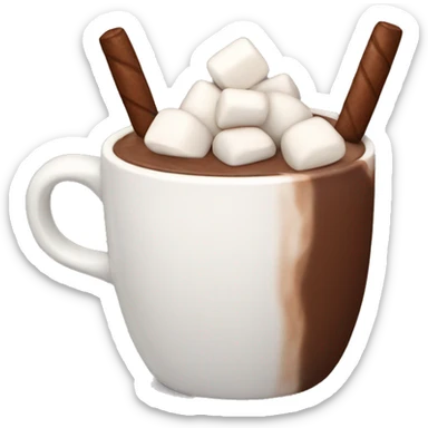 Cocoa with marshallow sticker