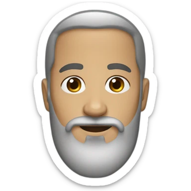 white muslim brown beard sticker