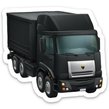 Black lambo truck sticker