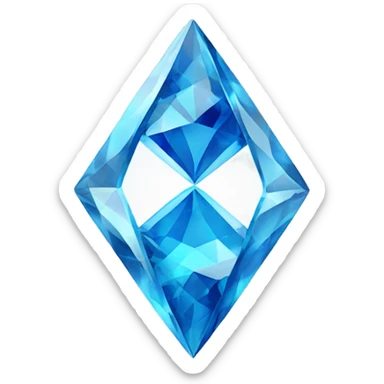 blue diamond with white DNA double helix sticker