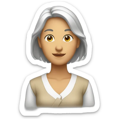 maestra con bata blanca sticker