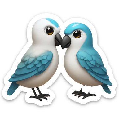 Cute bird couple in Greece sticker