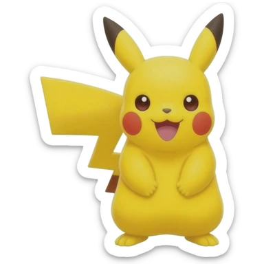 Pikachu with smile sticker