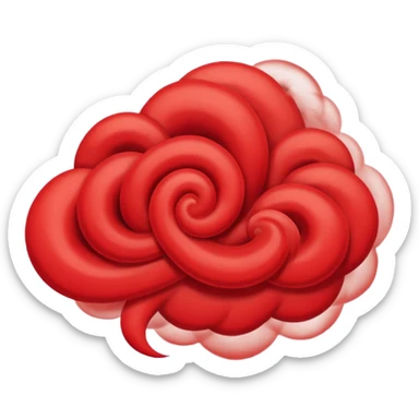 Nube roja como las de akatsuki de naruto sticker