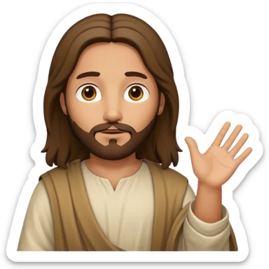 Jesus holding hands out sticker