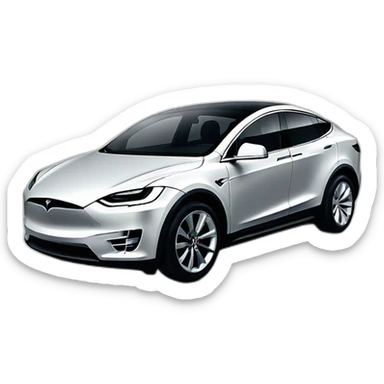 Elon musk with Tesla x model sticker