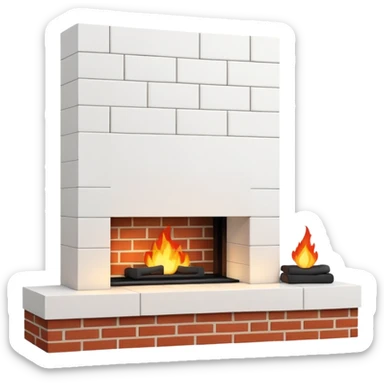 Modern Minimal Fireplace sticker