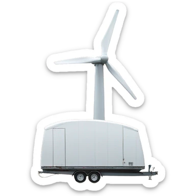 wind turbine on trailer sticker
