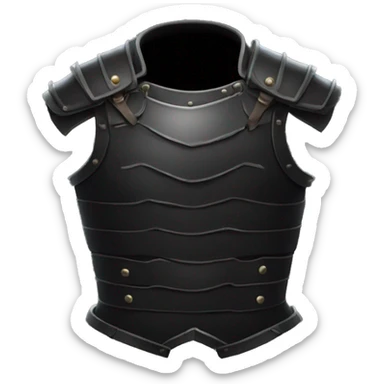 black leather torso armor sticker