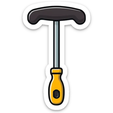 hand gripping a handle sticker