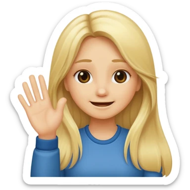 blonde female long hair saying stop smiling funny sticker