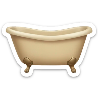 Beige astethic bathtub with bubbles sticker