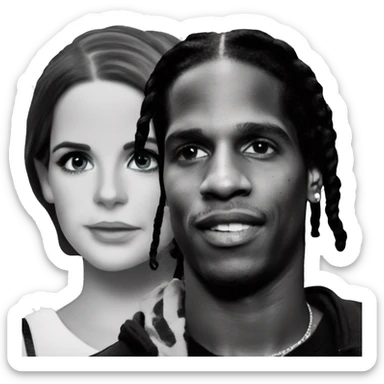 ASAP rocky with Lana del rey sticker