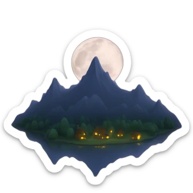 mond-nacht sticker