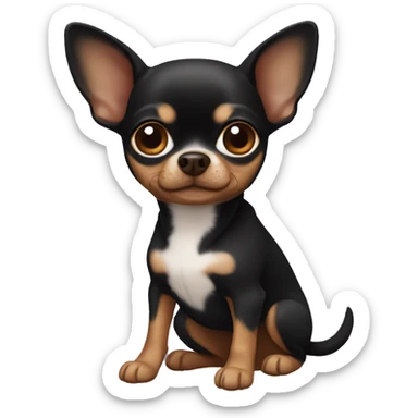 Black brown chihuahua sticker