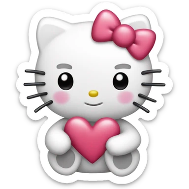 Hello kitty with hearts sticker