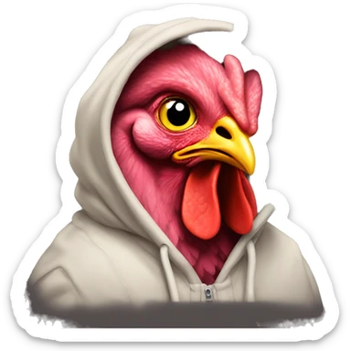 chicken with a Hoodie  sticker