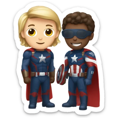 Beatle juice and capin America sticker