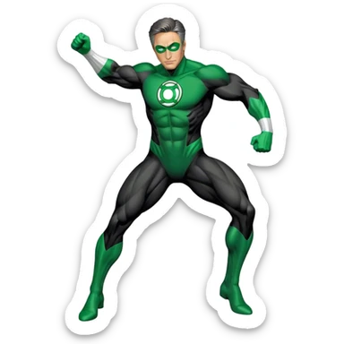 Jon Stewart Green Lantern Black  sticker