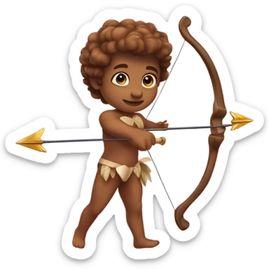 cupid’s bow and arrow sticker