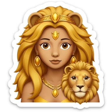 Leo woman zodiac sticker