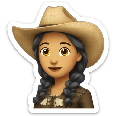 mujer de 20 años vaquera sticker