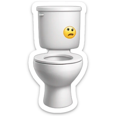 male head and neck sticking out of a toliet sticker