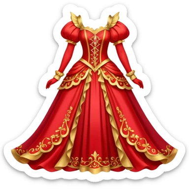 Fairy Tale Costume including red and other colors sticker