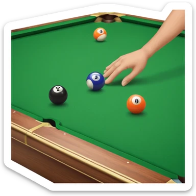 waving pool table sticker