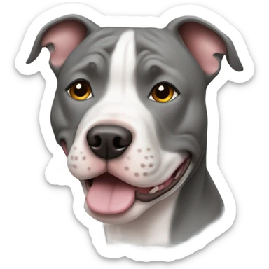 Gray pitbull sticker