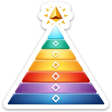 Pyramid chart of elemental powers sticker