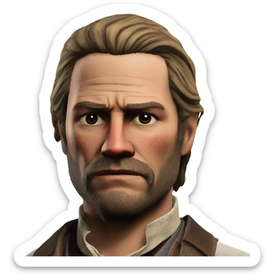 Dutch van der linde red dead redemption 2 single head sticker