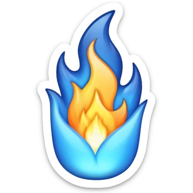 blue fire emoji sticker