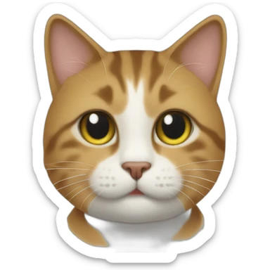 picture of a boarding cat sticker