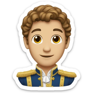 prince charming with brown hair  sticker