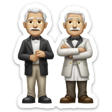 salt and pepper old man chess king sticker