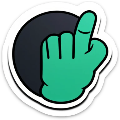 Flipping off sticker