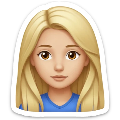 Skylar Shaye with long blonde hair, brown eyes sticker