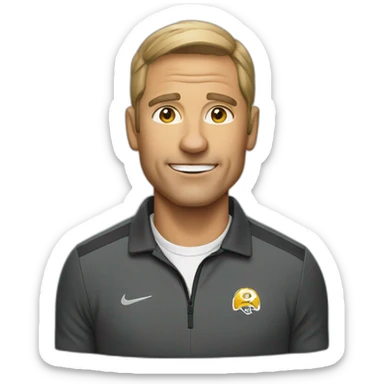 Football coach sticker