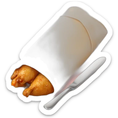 cutlery-and-chicken-wrap sticker