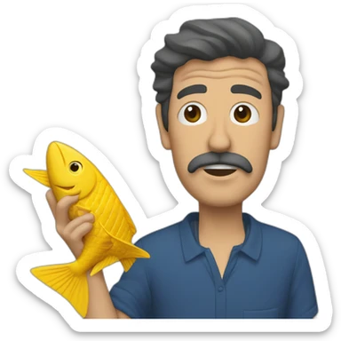 el pez por la boca muere sticker