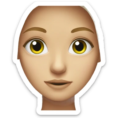 A girl with green eyes and long blond hair sticker