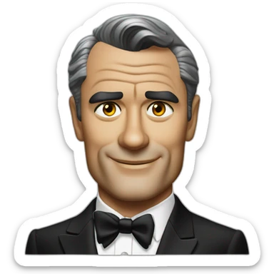 cary grant as james bond sticker