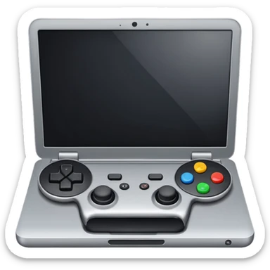 a laptop with controler for music sticker