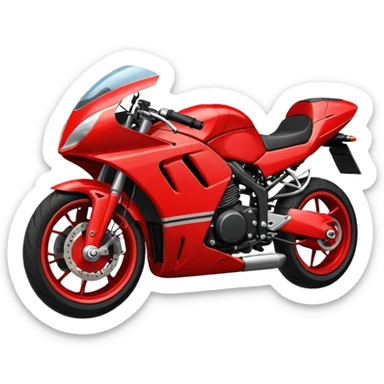 sports motorcycle lying on the ground sticker