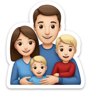 happy famly: mother, father and child sticker